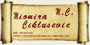 Miomira Ciklušević vizit kartica